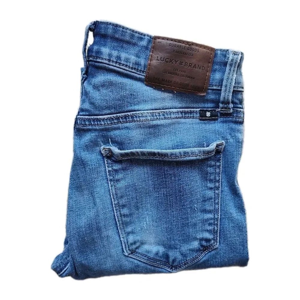 Lucky Brand Bridgette Skinny Women's Ankle Jeans, Size 00/24, Distressed, Blue - Picture 13 of 14